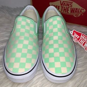 green ash checkerboard vans